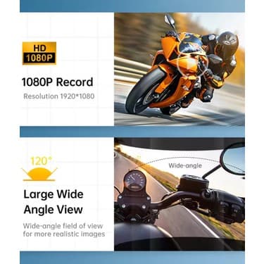 Vothoon Q29 Motosiklet Kask Bluetooth Kulaklık Eşleşmeli 1080P Kamera Geniş açı Su Geçirmez Intercom 6