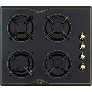 Vestel Siyah Rustik Ankastre Cam Yüzey 4 Gözlü LPG Ocak A Enerji Sınıfı Modern Tasarım 3