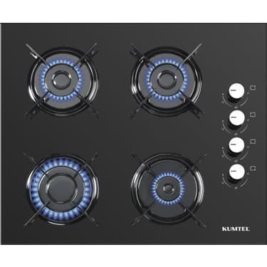 Kumtel Ankastre Set KO-40TAHDF Gaz Emniyetli Cam Ocak ve 3 Programlı A+ Sınıfı Siyah Ankastre Fırın 6