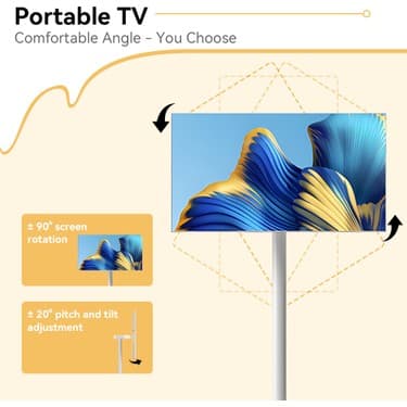 Sunix 32INÇ Android Taşınabilir Şarjlı Tv LED Ekran HPT32 7