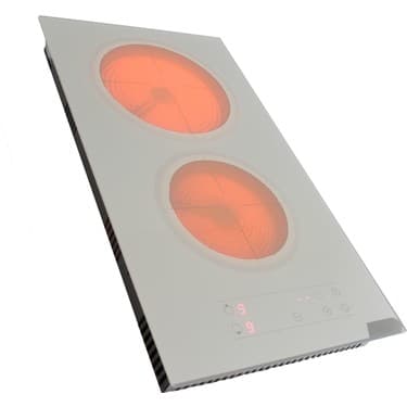 Alveus Beyaz Ikili Vitro Seramik Ankastre Elektrikli Domino Ocak 4