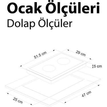 Alveus Beyaz Ikili Vitro Seramik Ankastre Elektrikli Domino Ocak 5