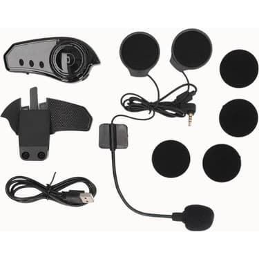 BGG Tech 1080P Kameralı Bt68 Interkom Motorcu Kulaklığı Bluetooth 5.4 Su Geçirmez Video Kayıt Özellikli 7