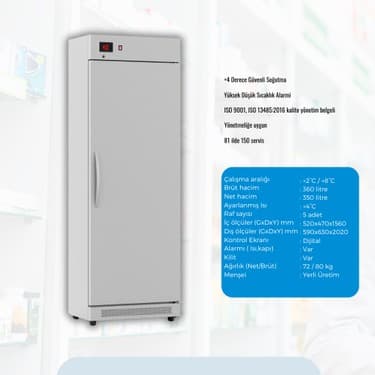 Marketcooler MED375B Blok Kapaklı Medikal Aşı ve Soğutucu Saklama Dolabı 2