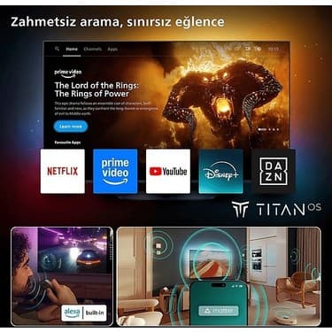 Philips 75PUS8500/12 75" 189 Ekran Smart 4K Ultra HD Titan QLED TV 7
