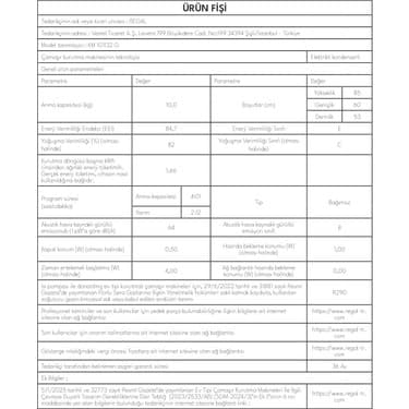 Regal Km 101132 G 10 kg Kurutma Makinesi 5