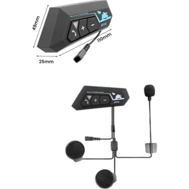 VeraGlobe Yeni Nesil Dinleme ve Konuşma Özellikli Intercom Kask Kulaklığı 5.0 Bluetooth 4