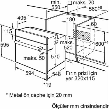 Siemens Antrasit Gri Ankastre Set (HB012FBH1T Fırın EO6C8PP30O Ocak LC64KPJ70T Davlumbaz) 6