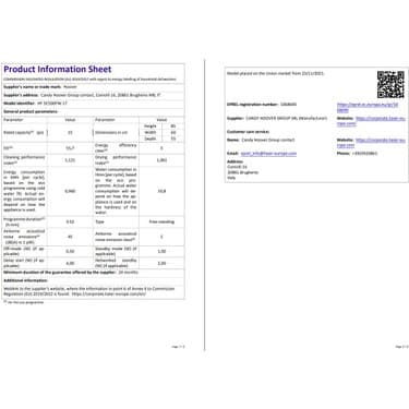 Hoover HF 5E5D0FW-17 9 Programlı Wi-Fi Bağlantılı Bulaşık Makinesi 6