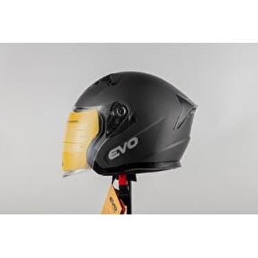 Evo Çenesiz Yarım Kask Vizörlü Mat Gri- S 2