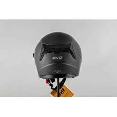 Evo Çenesiz Yarım Kask Vizörlü Mat Gri- S 4