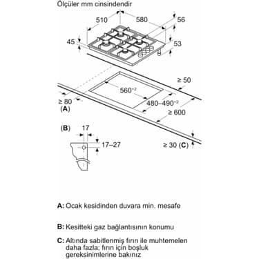Siemens Beyaz Eko Ankastre Set HB012FBW1T FIRIN-EB6C2PK80O OCAK-LC63KPJ20T Davlumbaz 8