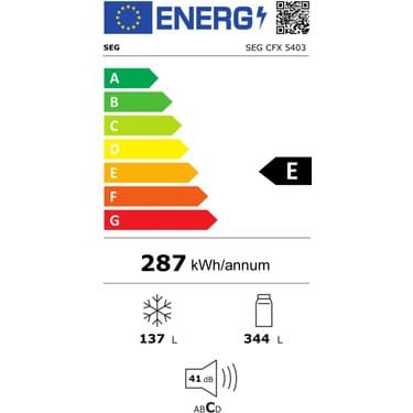 SEG Cfx 5403 No-Frost Kombi Tipi Buzdolabı - 508 Lt Geniş Hacim 3