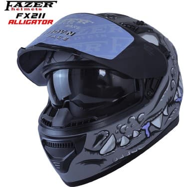 ArWears Forza Fx Alligator Full Face ( Kapalı ) Güneş Vizörlü ( Gözlüklü ) Motorsiklet Kaskı 2