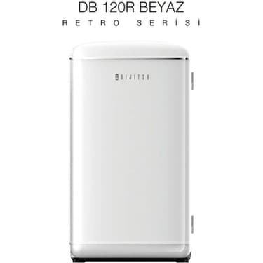 Dijitsu DB120RWH E 93 lt Statik Retro Beyaz Buzdolabı Mekanik Kontrol Paneli ile 2