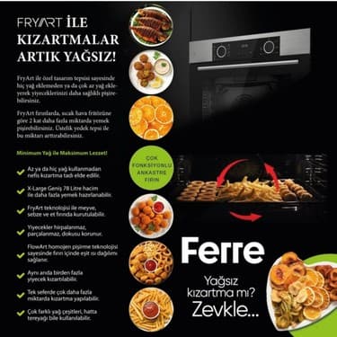Ferre Fryart Viora Vitroseramik Elektrikli Sessiz Beyaz Ankastre Set (D078 - Sa + MS261 + XE64CB ) 4