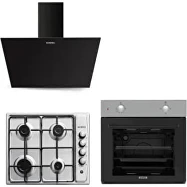 Kumtel Inox Siyah Ankastre Set 3 Programlı Fırın A Enerji Sınıfı 60 cm Gazlı Ocak 5