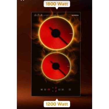 Kumtel Vitroseramik 2 Li Set Üstü Elektrikli Ocak 4