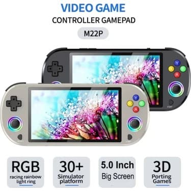 Epilons M22 Pro Retro Oyun Konsolu 5.0 ’’ıps Ekran Dahili 20000+ Oyun Emülatörleri Rgb LED Joystick 4