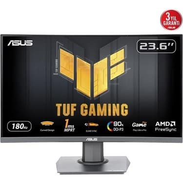 Asus 23.6" VA KAVİSLİ TUF GAMING VG24VQER 1MS 180Hz HDMI-DP Gaming Monitör (1920 X 1080) 7