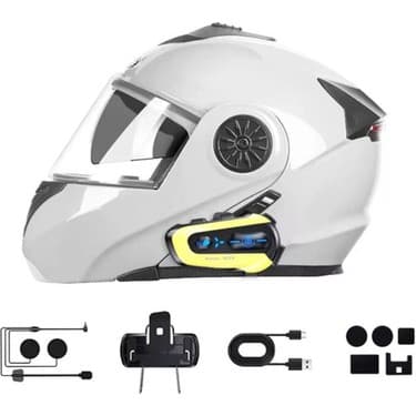 Eco Lounge N3X Rgb Işıklı Intercom 3 Kişi Bağlantılı 1000MAH Motosiklet Bluetooth Kulaklık Seti 5