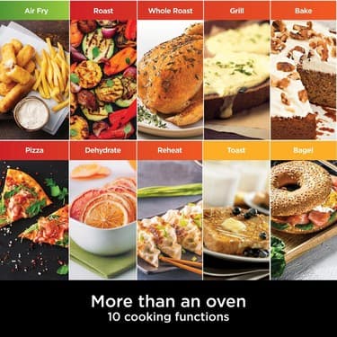 Ninja Foodi DT200EU 10-In-1 Multifonksiyonel Fırın | 10 Pişirme Fonksiyonu, Air Fryer, Izgara, Fırın, Pişir & Kızart – 2400W, Paslanmaz Çelik 4