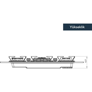 Kumtel KO-50 OAHDF Beyaz Ankastre Cam Ocak 3