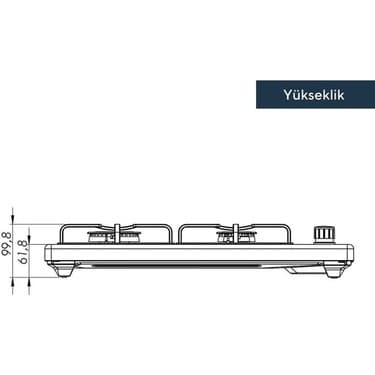Kumtel KO-420/430 F Inox 4 Gözü Gazlı Setüstü Ocak Doğalgaz 5