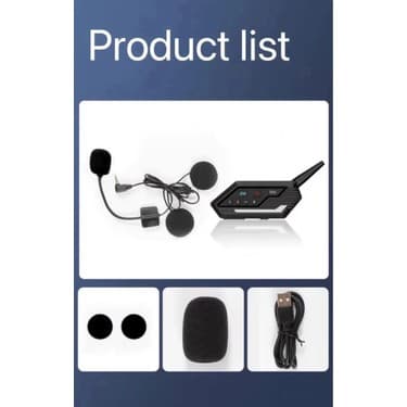 AyrStore BT62 Motosiklet Kask Kulaklığı Bluetooth Intercom 2 Intercom Bağlantılı 3
