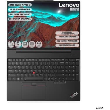LENOVO THINKPAD E16 AMD Ryzen 7 7730U 16 GB 512 GB SSD 16\ 4