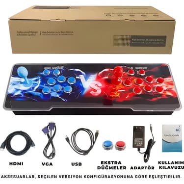 İdragon Idragon 3D - Klasik Oyun Konsolu Hd Arcade Station - Pandora Box - Tv Bağlantalı - Retro Atari 4