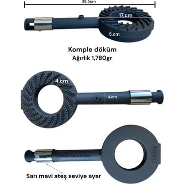 Orgaz Volkan Sanayi Tipi Büyük Boy Profil Tüplü Ocak Kare Canavar Aşçı Ocağı 35X35 4