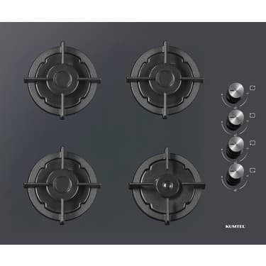 Kumtel Plus Antrasit Cam Ankastre Ocak Ko-40 Tahdf 4