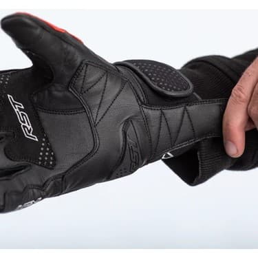 RST Freestyle 2 Ce Deri Motosiklet Eldiveni Siyah Beyaz 2