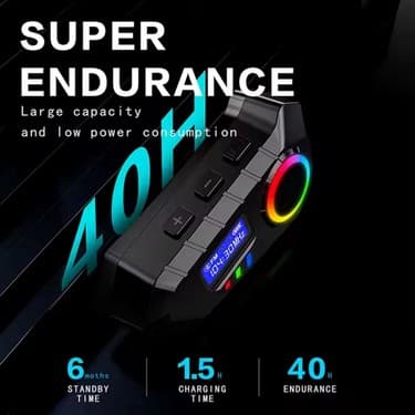 Çerçici Y30 Kask Kulaklık Bluetooth Motosiklet Kulaklık Rgb Radyolu Intercom 3