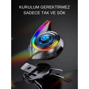 Çerçici Y21 Rgb Işık Efektli Intercom Bluetooth Motosiklet Kask Kulaklığı Intercom Kulaklık 6