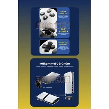 BGG Tech Gs5 Pro Oyun Konsolu 4K Destekli, Çift Kollu Kablosuz, 53 Emulatör, 30.000 Oyun 2