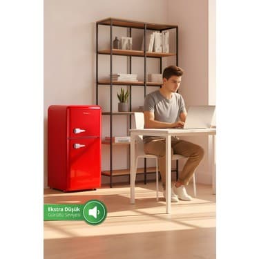 Kiwi KRF-2586 Retro Çift Kapılı Mini Buzdolabı 5