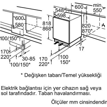 Siemens GU15DADF0 106 LT 3 Çekmeceli Ankastre Derin Dondurucu 4