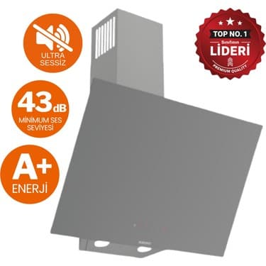 Ferre ve Afm Tech Marka / Greyzon Antrasit Gri Ultra Sessiz Ankastre Set( D079-SA +FM2210 + FM7710) 2