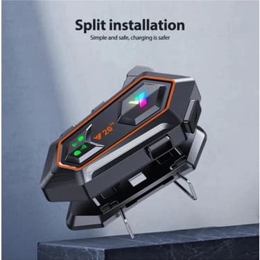 MiraLive Y20 2x 1000M Telsiz Mesafeli 2 Kişi Bağlantılı Bluetooth Kask Kulaklık Fenerli Intercom 4