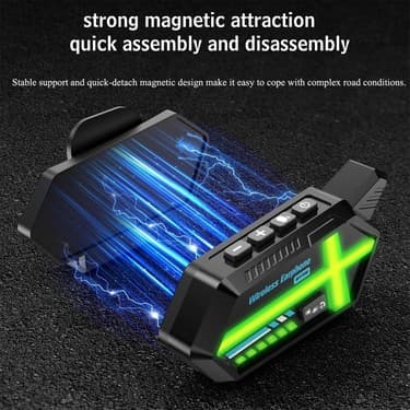 Mayf BT26 Motosiklet Kask Kulaklık Bluetooth Rgb Işıklı 2 Eşleşme Özellikli 1000 Mah Intercom 4