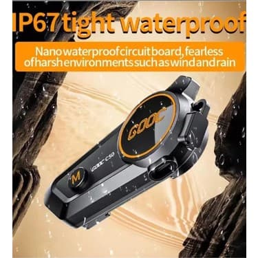 Mayf C50 2x Motosiklet Intercom Kask Kulaklık 1000 Mah Rgb Işıklı Çift Eşleşme 4