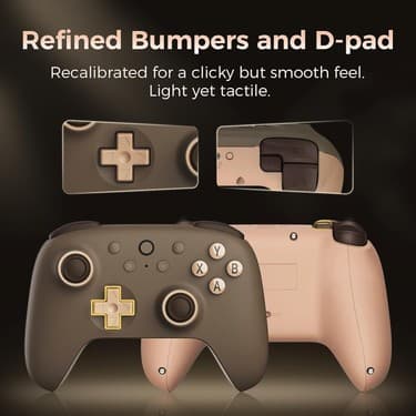 8bitdo Ultimate 2c Kablosuz 2.4g Oyun Kolu Pc Android Hall Effect Joystick Brownie Kahverengi 3