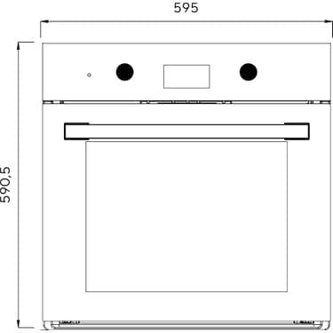 Kumtel Digital Plus Siyah Ankastre Fırın 15 Prog. B66-SF3(DDT) 3