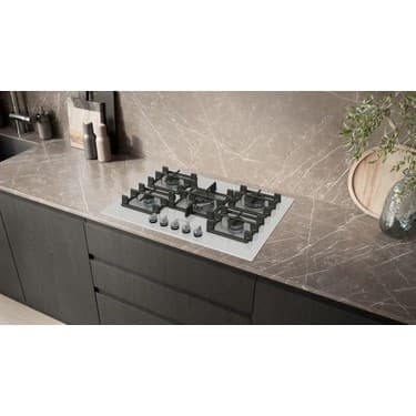 Siemens EP7A2QI40 Ocak Ankastre Gazlı Sert Cam Beyaz 4