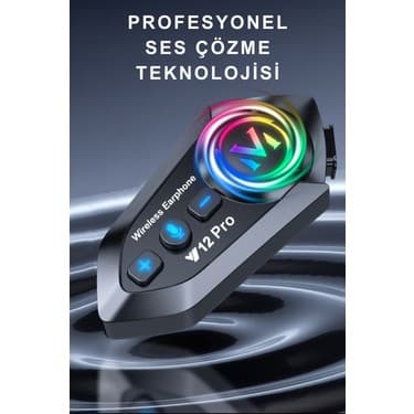 Howear Y12 Pro Intercom Bluetooth Motosiklet Kask Kulaklığı 6