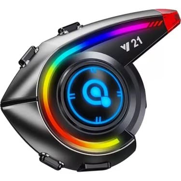 Howear Y21 RGB Işık Efektli Bluetooth Motosiklet Kask Kulaklığı Intercom 8