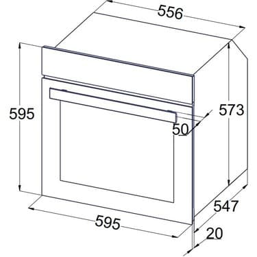 Silverline Gri Cam Ankastre Set BO65P4S01-CS5700E6S01-3481 Flam Gri (Buhar ve Airfryer Özellikli Fırın) 7