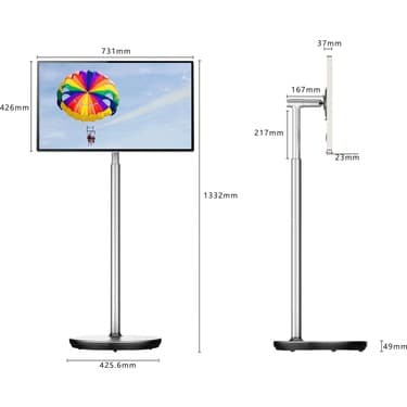 THOMSON Go Plus + Kulaküstü Kulaklık ve Webcam Hediyeli Hareketli Taşınabilir Android 32" 81 Ekran 4K Ultra Hd Dokunmatik, Döndürülebilir, Tekerlekli, Dahili Hoparlörlü Tablet 32UE5M45 2